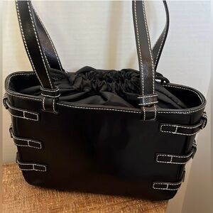 EUC Schwarzkopf Professionals Leather Cinch Bag with Buckle Detail